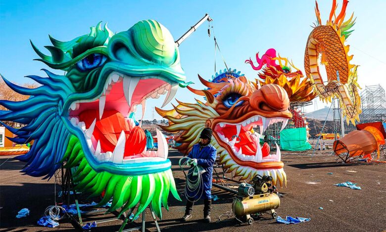 Photo of Фестиваль драконов в Китае: воздушное представление
